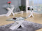 Pervis Coffee Table, White & Clear Glass